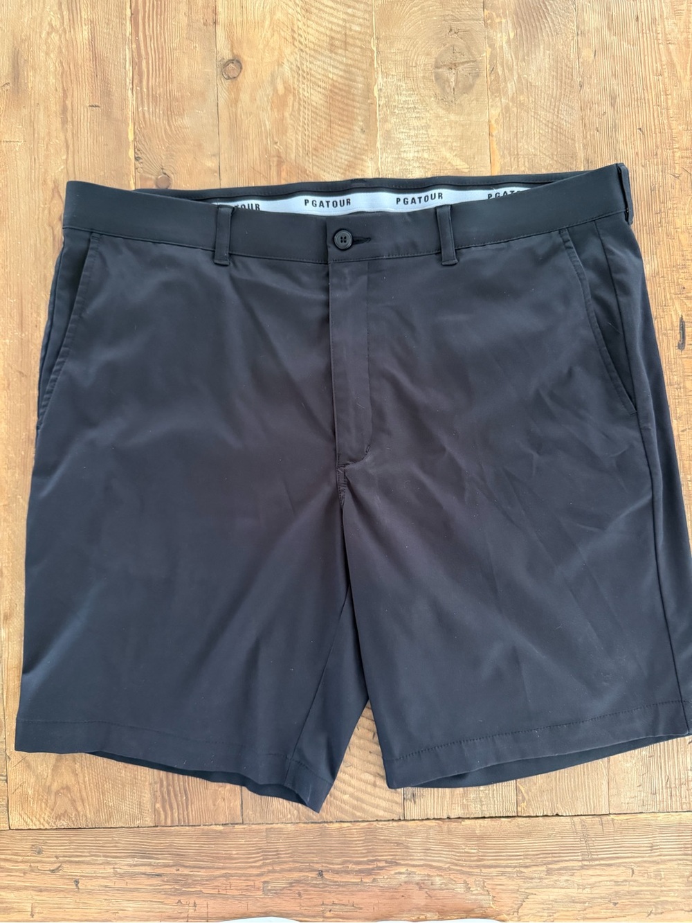 PGA Tour Black Flat Front Men’s Golf Shorts